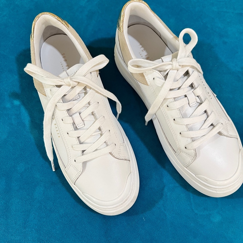 Ted Baker White Platform Sneakers 8.5
